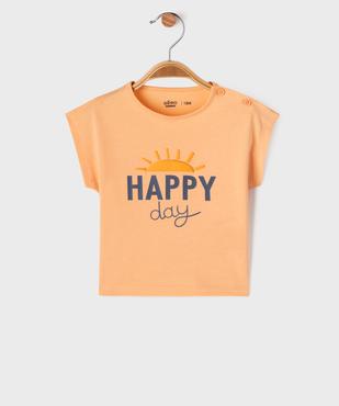 Tee-shirt manches ultra courtes coupe large avec motif bébé fille vue1 - GEMO 4G BEBE - GEMO