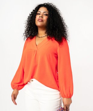 Blouse à manches longues femme grande taille vue1 - GEMO (G TAILLE) - GEMO