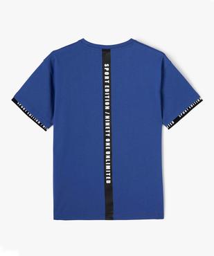 Tee-shirt manches courtes à manches et dos fantaisie garçon vue4 - GEMO (JUNIOR) - GEMO