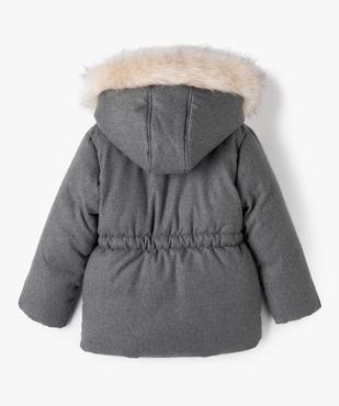 Manteau fille élégant à doublure chaude et rembourrage en fibres recyclées vue4 - GEMO 4G FILLE - GEMO