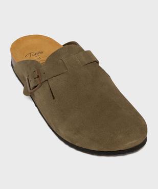 Sabot dessus cuir avec bride ajustable homme - Tanéo vue5 - TANEO GEMO FOR GOOD - GEMO