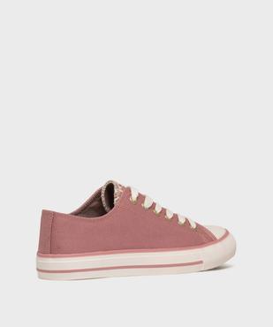 Tennis en toile à languette fleurie femme - Follow Me vue4 - FOLLOW ME G4G - GEMO