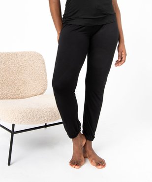 Pantalon de pyjama en maille fine avec bas resserré femme vue5 - GEMO 4G FEMME - GEMO