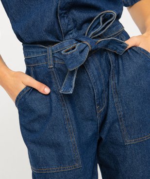 Combinaison pantalon en denim femme vue5 - GEMO(FEMME PAP) - GEMO