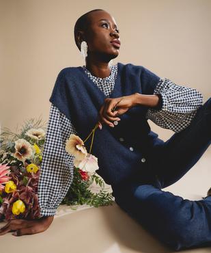 Gilet sans manches coupe oversize femme vue1 - GEMO(FEMME PAP) - GEMO