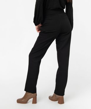 Pantalon en toile avec ceinture à boucle fantaisie femme vue1 - GEMO(FEMME PAP) - GEMO