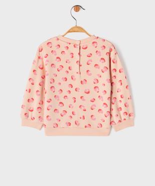 Sweat molletonné bébé fille avec motifs et message vue3 - GEMO 4G BEBE - GEMO