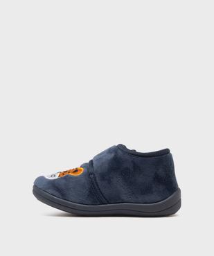 Chaussons montants en velours à scratch brodés garçon vue3 - GEMO (ENFANT) - GEMO