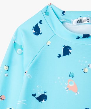Tee-shirt de bain anti UV à motifs marins bébé garçon vue3 - GEMO 4G BEBE - GEMO