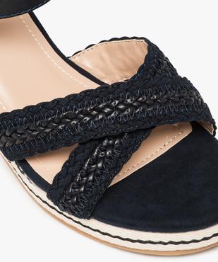 Sandales femme à talon compensé et brides tressées vue6 - GEMO(URBAIN) - GEMO