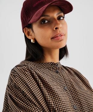 Blouse ample à manches 3/4 à carreaux femme vue2 - GEMO(FEMME PAP) - GEMO