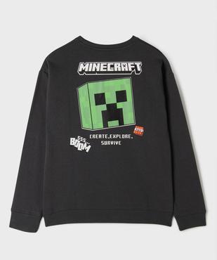 Sweat imprimé devant et dos garçon - Minecraft vue4 - MINECRAFT - GEMO