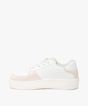 Baskets fille à détails irisés et lacets colorés vue3 - GEMO (ENFANT) - GEMO