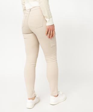 Pantalon coupe cargo femme en toile extensible vue3 - GEMO(FEMME PAP) - GEMO