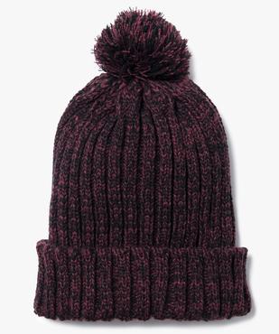 Bonnet en maille côtelée avec pompon pour homme vue2 - GEMO (ACCESS) - GEMO