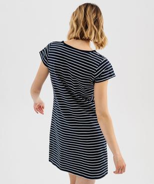 Chemise de nuit imprimée à manches courtes femme vue7 - GEMO 4G FEMME - GEMO