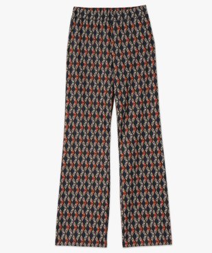 Pantalon large en maille à motifs graphiques femme vue4 - GEMO(FEMME PAP) - GEMO