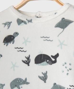 Pyjama en velours avec motifs marins bébé vue2 - GEMO 4G BEBE - GEMO