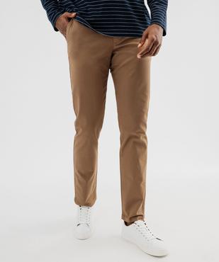 Pantalon chino slim en coton stretch homme vue1 - GEMO 4G HOMME - GEMO