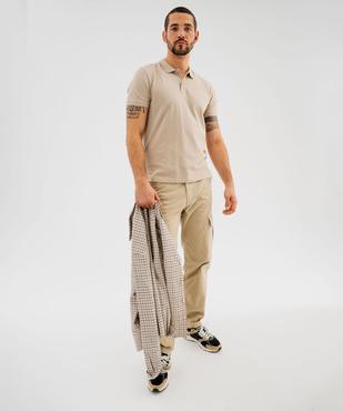 Polo manches courtes en coton homme vue4 - GEMO 4G HOMME - GEMO