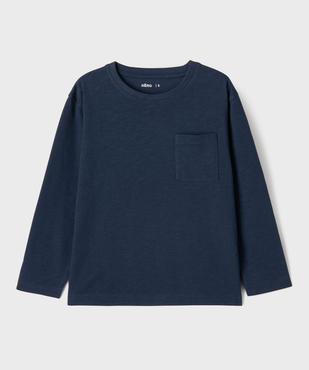 Tee-shirt à manches longues avec poche poitrine garçon vue2 - GEMO (ENFANT) - GEMO