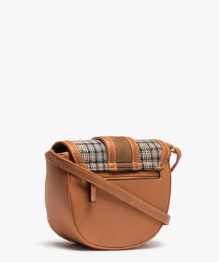 Sac femme à rabat à carreaux et bandoulière ajustable vue2 - GEMO (ACCESS) - GEMO