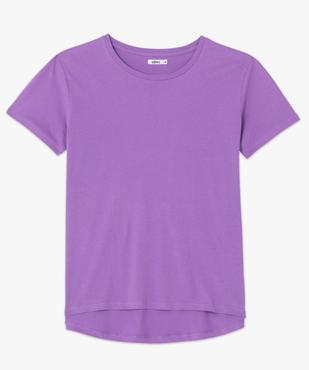 Tee-shirt femme à manches courtes avec col rond vue4 - GEMO(FEMME PAP) - GEMO