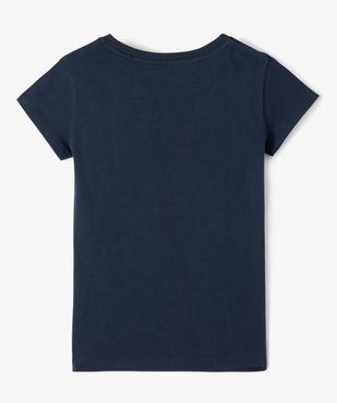Tee-shirt fille à manches courtes à motif pailleté vue3 - GEMO (ENFANT) - GEMO