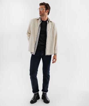 Tee-shirt manches courtes col rond en coton homme vue4 - GEMO 4G HOMME - GEMO