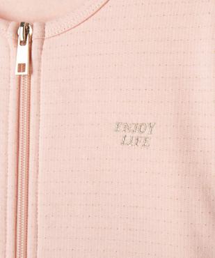 Sweat zippé à col rond avec motifs pailletés fille vue2 - GEMO (ENFANT) - GEMO