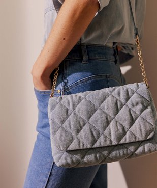 Sac femme en jean matelassé avec bandoulière en chaîne vue6 - GEMO (ACCESS) - GEMO