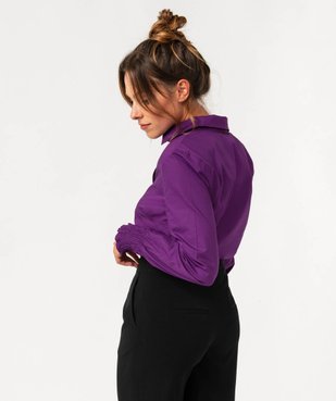 Chemise à manches longues avec poignets smockés femme vue3 - GEMO(FEMME PAP) - GEMO