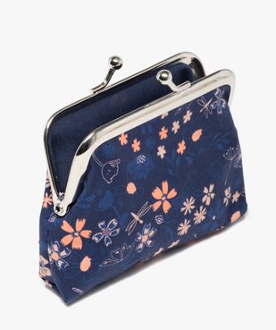Porte-monnaie fille en toile à motifs fleuris vue2 - GEMO (ENFANT) - GEMO