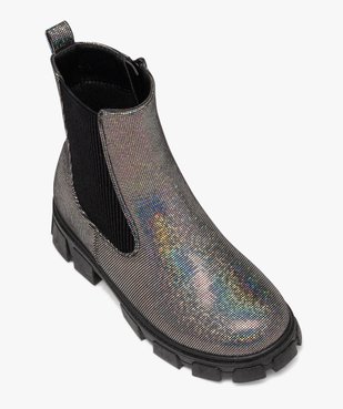 Boots fille style Chelsea à strass et à semelle épaisse vue5 - GEMO (ENFANT) - GEMO