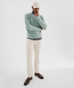 Pull en tricot perlé en coton homme vue4 - GEMO (HOMME) - GEMO