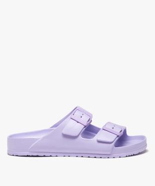 Mules de piscine femme unies avec brides à boucle vue1 - GEMO (PLAGE) - GEMO