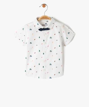 Chemise bébé garçon spécial Noël avec nœud papillon vue1 - GEMO(BEBE DEBT) - GEMO