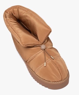 Boots femme unies dessus matelassé style parachute vue5 - GEMO (CASUAL) - GEMO