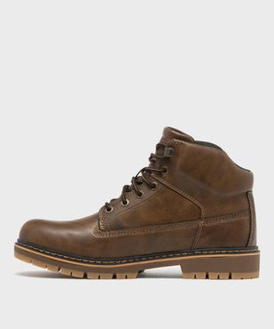 Boots tige mid à semelle crantée homme - Schott vue3 - SCHOTT - GEMO