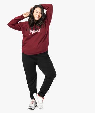 Sweat molletonné femme avec inscription sur l'avant vue5 - GEMO (G TAILLE) - GEMO