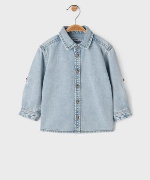 Chemise en jean avec manches retroussables bébé garçon vue1 - GEMO 4G BEBE - GEMO