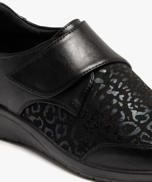 Derbies confort à scratch à talon compensé femme vue12 - G'FLEX - GEMO