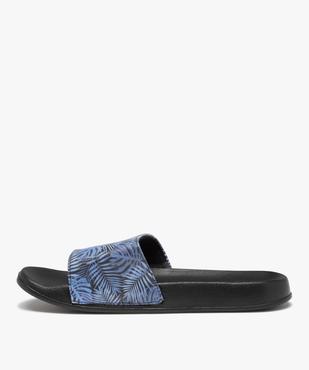 Mules de piscine homme imprimées feuilles vue3 - GEMO (PLAGE) - GEMO