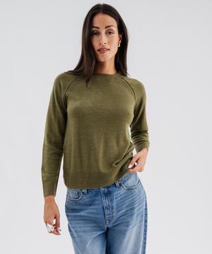Pull col rond en maille fine femme vue4 - GEMO(FEMME PAP) - GEMO