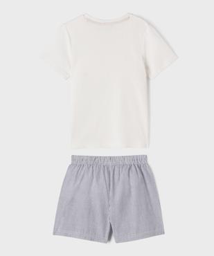 Pyjashort bicolore garçon - LuluCastagnette vue4 - LULUCASTAGNETTE - GEMO