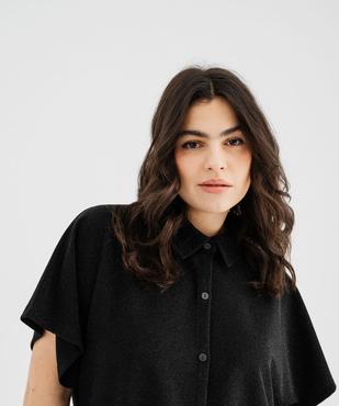 Chemise manches courtes pailletée coupe loose femme grande taille vue2 - GEMO (G TAILLE) - GEMO