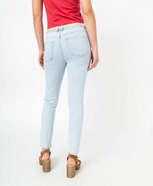 Jean Slim longueur 7/8ème avec ceinture tressée femme vue3 - GEMO 4G FEMME - GEMO