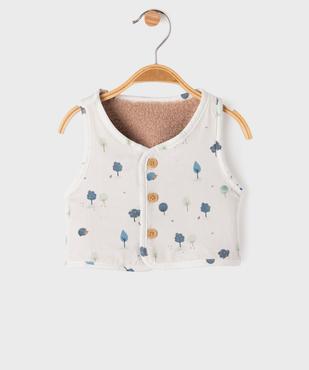 Gilet sans manches réversible coupe courte bébé garçon vue3 - GEMO(BB COUCHE) - GEMO