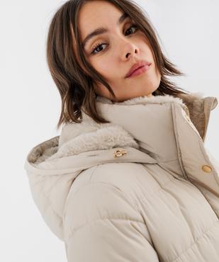 Doudoune mi-longue à capuche femme vue4 - GEMO 4G FEMME - GEMO