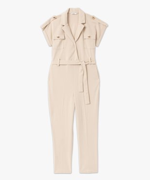 Combinaison pantalon à manches courtes esprit saharienne femme vue4 - GEMO(FEMME PAP) - GEMO